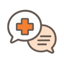 医療の相談を表す吹き出しのイラスト
