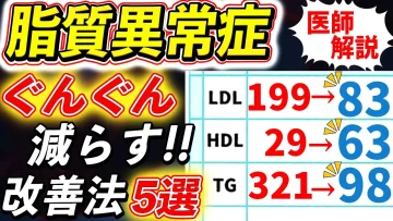 脂質異常症を改善し、悪玉コレステロールを下げる!科学的に正しい方法を医師が徹底解説。