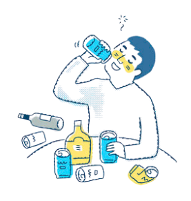 男性・お酒・酔っ払い・飲む