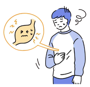 男性　胸やけ　胃痛　気持ち悪い　悪心